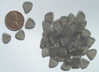 50 9mm Triangle Beads - Matte Black Diamond